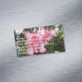Dubbele rode en witte Azaleas Spring Floral Magnetisch Visitekaartje (Voorbeeld)