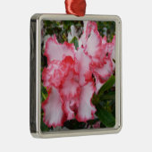 Dubbele rode en witte Azaleas Spring Floral Metalen Ornament (Rechts)