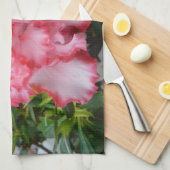 Dubbele rode en witte Azaleas Spring Floral Theedoek (Quarter Fold)