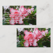 Dubbele rode en witte Azaleas Spring Floral Visitekaartje (Voorkant / Achterkant)