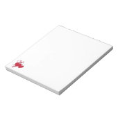 Dubbele rode harten en glitter Design Valentijnsda Notitieblok (Linkerzijde)