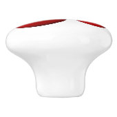 Dubbele rode kersen keramische knop (Zijkant)