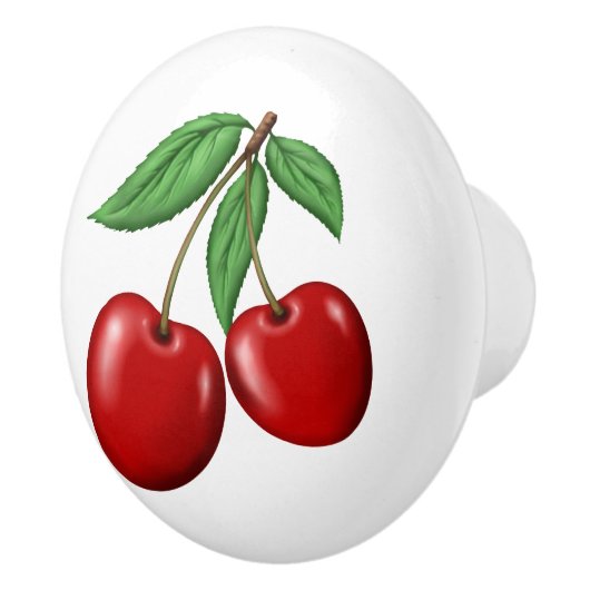 Dubbele rode kersen keramische knop (Rechts)