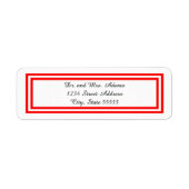 Dubbele rode rand - het Etiket van het Adres van d (Voorkant)