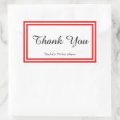 Dubbele rode rand - rechthoekklezer rechthoekige sticker (Tas)