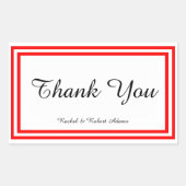 Dubbele rode rand - rechthoekklezer rechthoekige sticker (Voorkant)