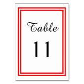 Dubbele rode sierstrip - Tafelkaart Kaart (Achterkant)
