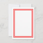 Dubbele Rode Trim - 3x5 de Uitnodiging van de Wedd (Achterkant)