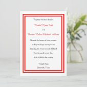Dubbele Rode Trim - 5x7Wedding Uitnodiging (Staand voorkant)