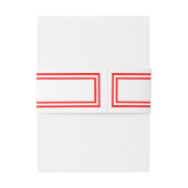 Dubbele rode trim - buisband uitnodigingen wikkel (Achterkant Voorbeeld)