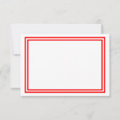 Dubbele rode trim - RSVP-kaart RSVP Kaartje (Achterkant)