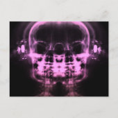 Dubbele röntgencellen met hoofdtelefoon - Roze Briefkaart (Voorkant)