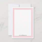 Dubbele Roze Afwerking - 3x5 Bruidsfeest Uitnodigi Kaart (Achterkant)