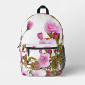 Dubbele roze kersenbloesems welkomstlente bedrukte rugzak (Voorkant)