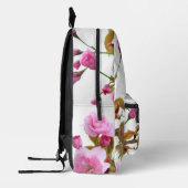 Dubbele roze kersenbloesems welkomstlente bedrukte rugzak (Links)