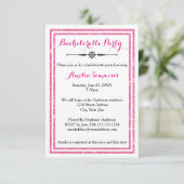 Dubbele Roze Rand - 3x5 Bachelorette Uitnodiging (Staand voorkant)