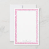 Dubbele Roze Rand - 3x5 Bachelorette Uitnodiging (Achterkant)