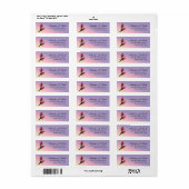 Dubbele roze rozen op Paarse Etiket (Full Sheet)