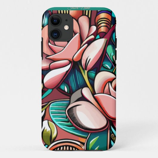 Dubbele Rozen: een spectaculaire Floral Arrangemen Case-Mate iPhone Case (Achterkant)
