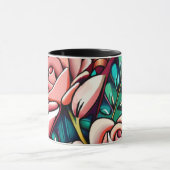 Dubbele Rozen: een spectaculaire Floral Arrangemen Mok (Midden)