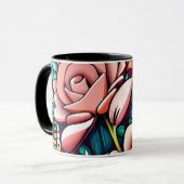 Dubbele Rozen: een spectaculaire Floral Arrangemen Mok (Voorkant links)