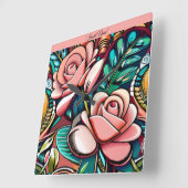 Dubbele Rozen: een spectaculaire Floral Arrangemen Vierkante Klok (Hoek)