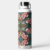 Dubbele Rozen: een spectaculaire Floral Arrangemen Waterfles (Achterkant)