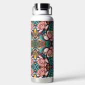 Dubbele Rozen: een spectaculaire Floral Arrangemen Waterfles (Achterkant)