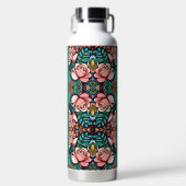 Dubbele Rozen: een spectaculaire Floral Arrangemen Waterfles (Voorkant)