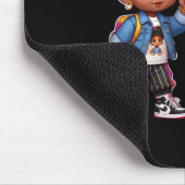 Dubbele S Bold Black Twins Art Sticker Muismat (Hoek)