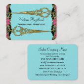 Dubbele schaar Parijs Baroque Hairstyist Visitekaartje (Voorkant / Achterkant)