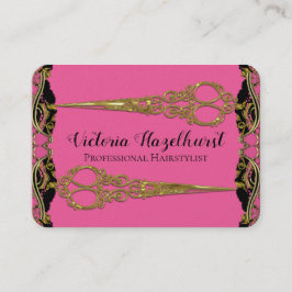 Dubbele schaar Parijs parelbaroque hairstyist Visitekaartje