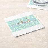 Dubbele schedels roeien kartonnen onderzetters (Schuin)