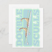 Dubbele schedels roeien notitiekaartje (Voorkant / Achterkant)