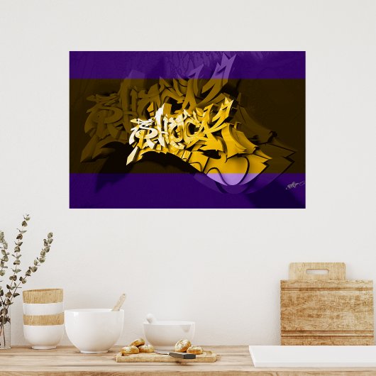 Dubbele schok (tweede bewerking) poster (Keuken)