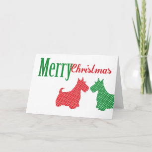 Dubbele Schotse Terriër Christmas Kaart