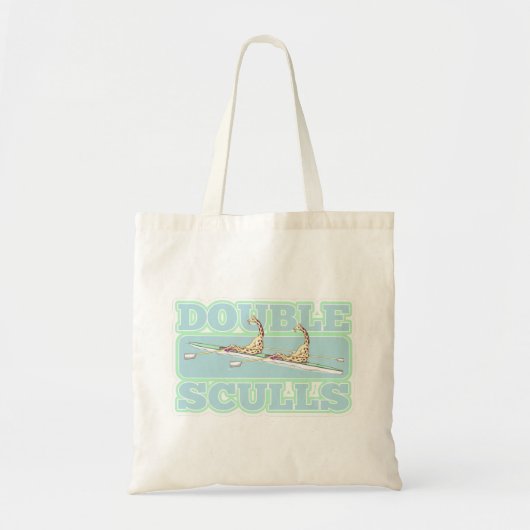 Dubbele sculls die grappige giraffen draaien tote bag (Voorkant)