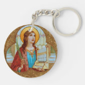 Dubbele Sint-Cecilia van Rome (BK 003) Sleutelhanger (Achterkant)