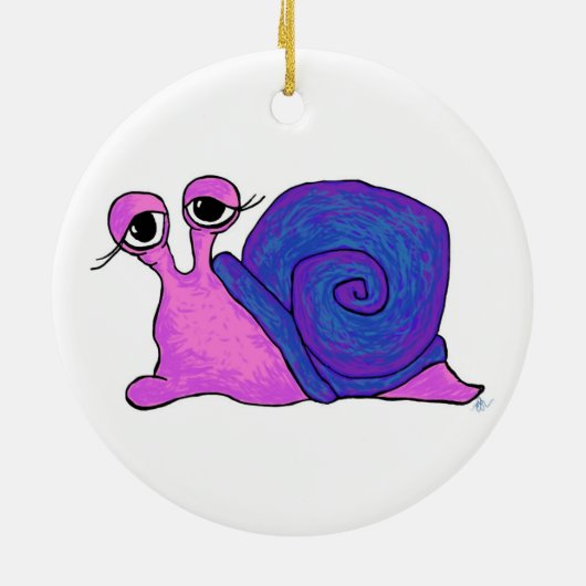 Dubbele slakkenronde-versiering keramisch ornament (Achterkant)