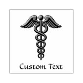 Dubbele slang Caduceus Rubberstempel (Afrduk)