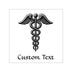 Dubbele slang Caduceus Zelfinktende Stempel