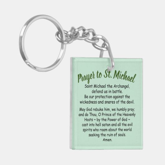 Dubbele Sleutelhanger St. Michael Prayer (Voorkant Links)