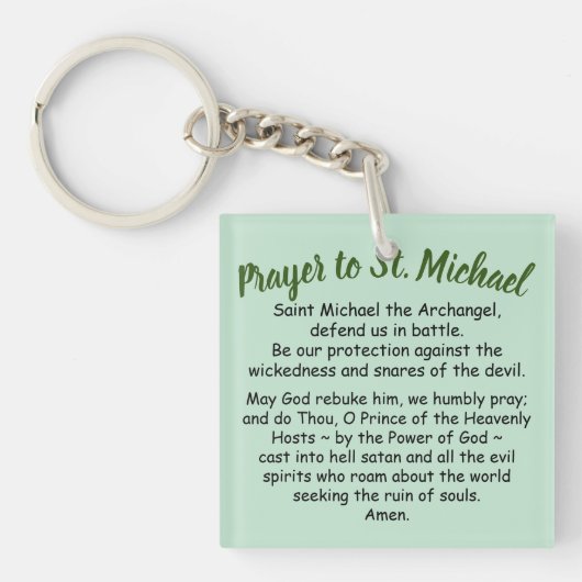 Dubbele Sleutelhanger St. Michael Prayer (Voorkant)