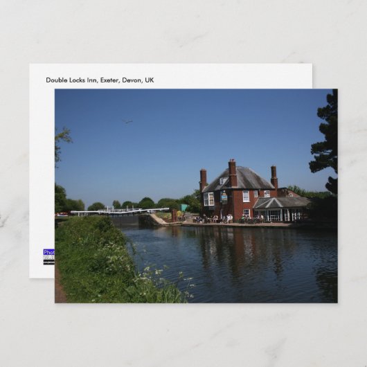 Dubbele sloten in, Exeter, Devon, VK Briefkaart (Voorkant / Achterkant)