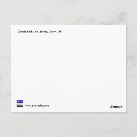 Dubbele sloten in, Exeter, Devon, VK Briefkaart (Achterkant)