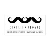 Dubbele snor liefde gay bruiloft zelf inkt stempel (Design)