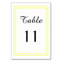 Dubbele Soft Yellow Trim - Tafel Kaart