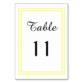 Dubbele Soft Yellow Trim - Tafel Kaart