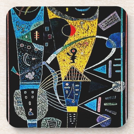 Dubbele spanning van Wassily Kandinsky Bier Onderzetter (Voorkant)