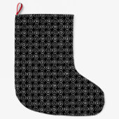 Dubbele Spiraal Keltisch Patroon Grote Kerstsok (Voorkant)